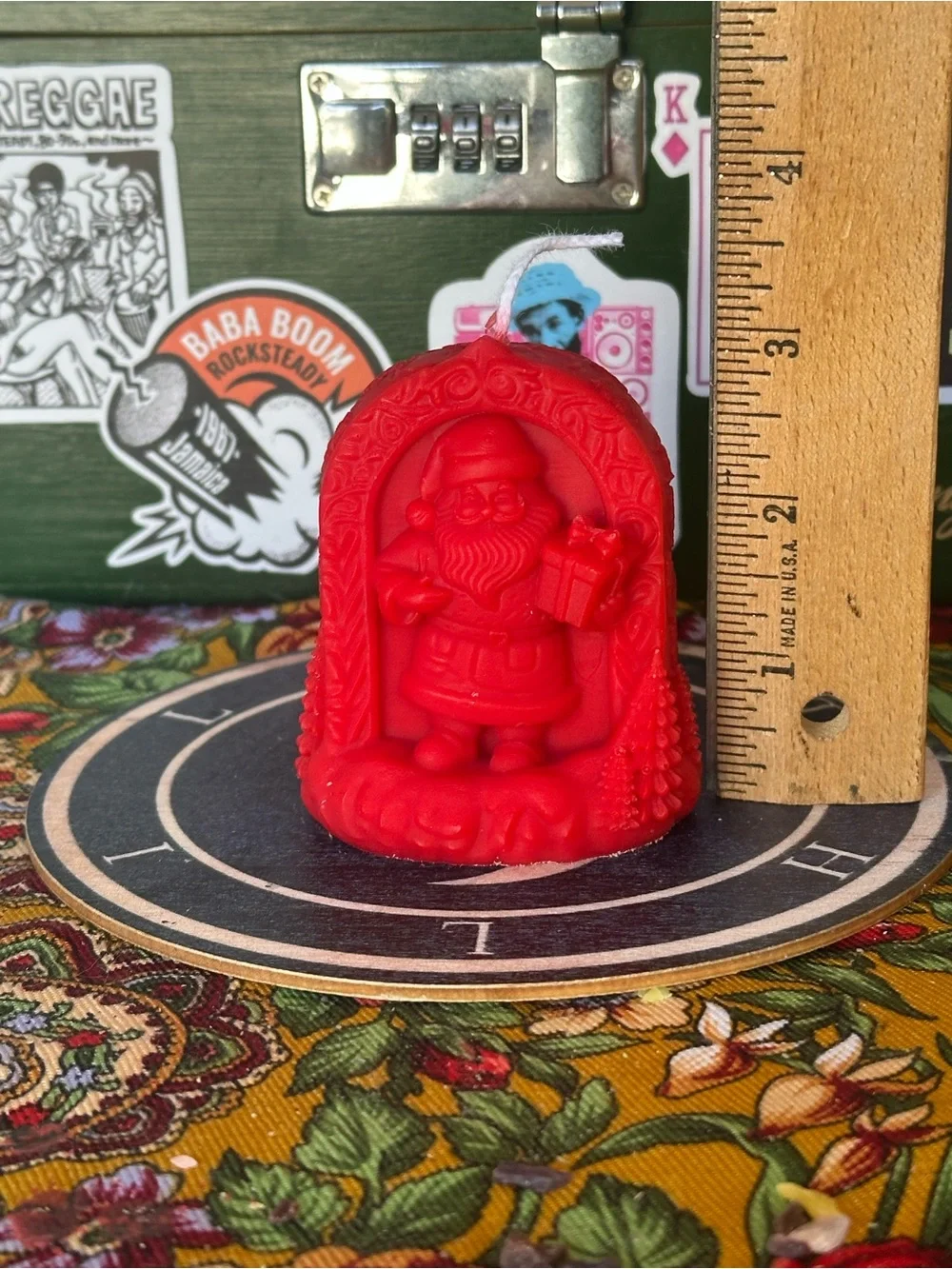 Red Santa Christmas Candle